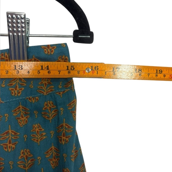 NWT Luna Moon Prairie Peasant Crocheted Accent Maxi Teal Skirt Size Medium - Picture 11 of 13